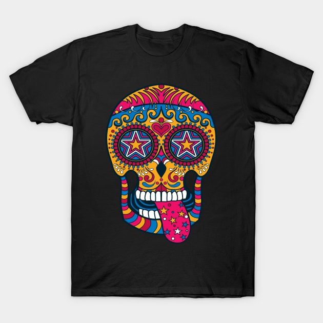 Mad Sugar Skull T-Shirt by Peter Awax